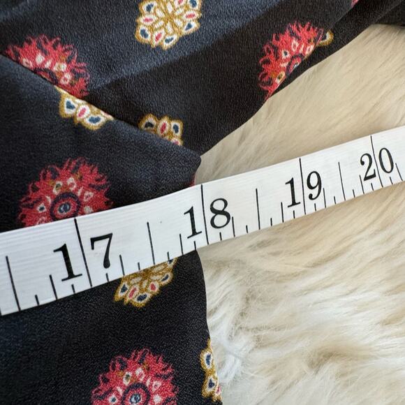 Free People Boho Rain Or Shine Pebbled Chiffon Printed Mini Dress XS - Picture 12 of 14